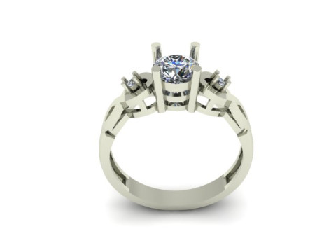 Engagement wedding ring 3D Model