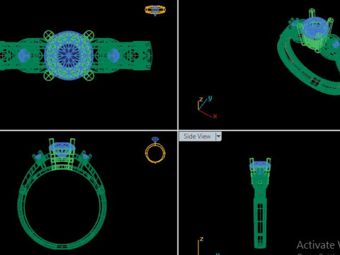 Engagement wedding ring 3D Model