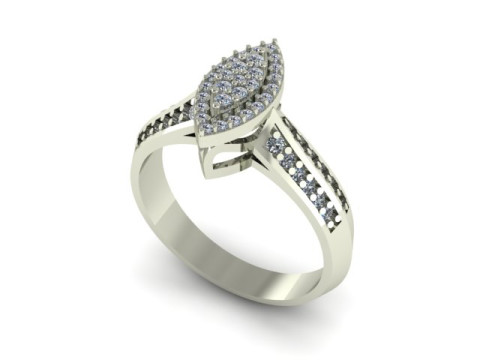 Diamond engagement ring 3d printable Modelo 3D