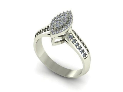 Diamond engagement ring 3d printable 3D Model