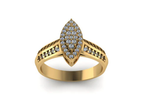 Diamond engagement ring 3d printable 3D Model