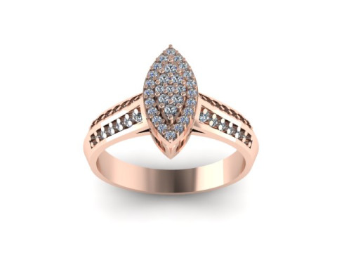 Diamond engagement ring 3d printable Modelo 3D