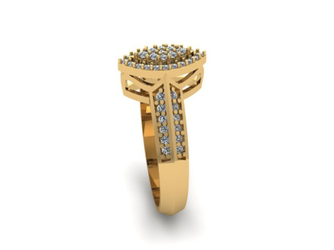 Diamond engagement ring 3d printable Modelo 3D