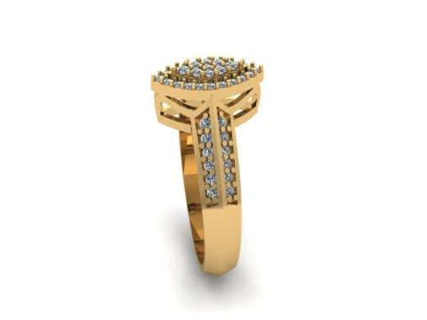 Diamond engagement ring 3d printable 3D Model