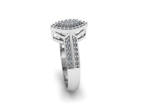 Diamond engagement ring 3d printable Modelo 3D