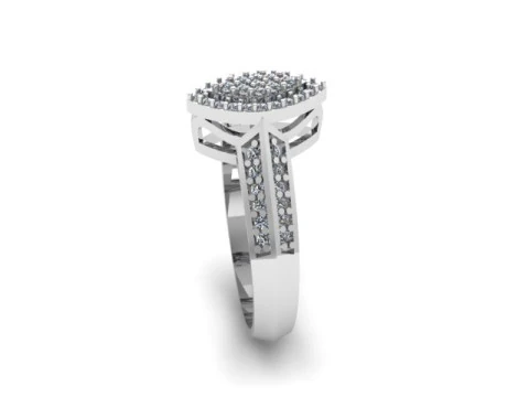 Diamond engagement ring 3d printable 3D Model