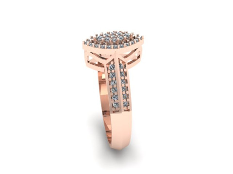 Diamond engagement ring 3d printable Modelo 3D