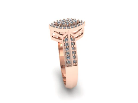 Diamond engagement ring 3d printable 3D Model