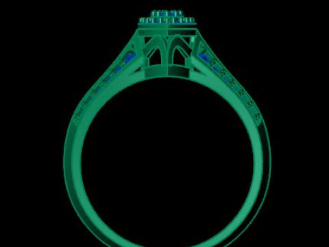 Diamond engagement ring 3d printable 3D Model