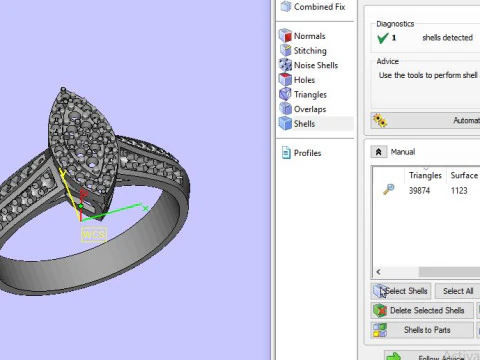 Diamond engagement ring 3d printable 3D Model