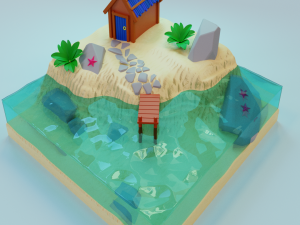 House by the sea 3D 模型