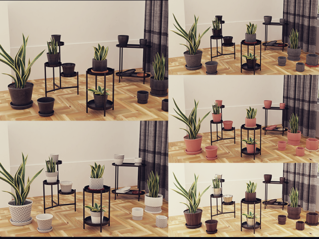 Plants pots collection vol 01 Modello 3D .c4d .max .obj .3ds .fbx .stl .blend 