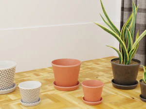 Plants pots collection vol 01 3D Model