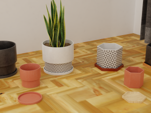 Plants pots collection vol 01 Modello 3D