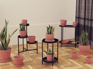 Plants pots collection vol 01 Modello 3D