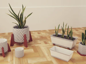 Plants pots collection vol 02 3D Model