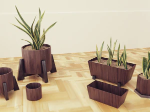 Plants pots collection vol 02 3D Model