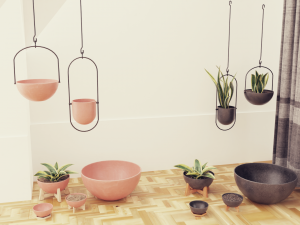 Plants pots collection vol 02 3D Model