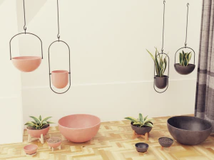 Plants pots collection vol 02 3D Model