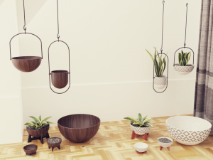 Plants pots collection vol 02 3D Model