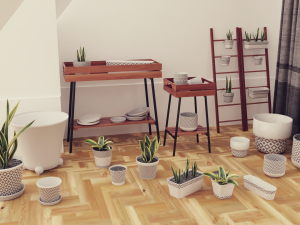 Plants Pots Collection Vol 03 3D Model