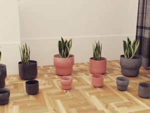 Plants Pots Collection Vol 03 3D Model