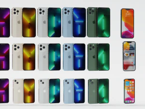 Iphone 13 mobile phone All versions 3D Model