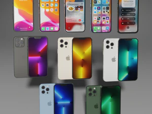 Iphone 13 mobile phone All versions 3D Model