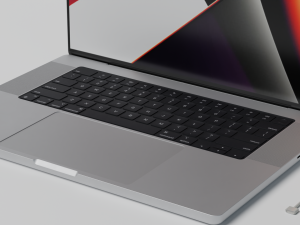 MacBook Pro 2022 with Power Adapter and Cable 3Dモデル