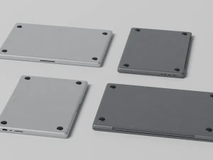 MacBook Pro 2022 with Power Adapter and Cable 3D Model