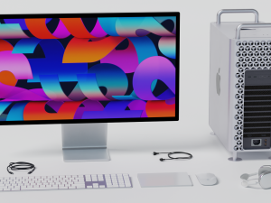 Mac Pro 2022 with all accessories 3D 모델