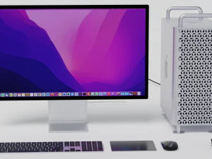 Mac Pro 2022 with all accessories 3D Model