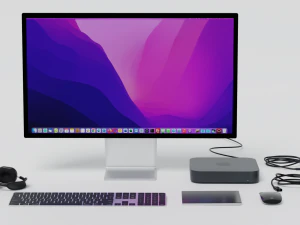 Mac mini 2022 with all accessories 3D Model