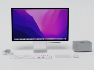 Mac Studio 2022 with all accessories 3D Model