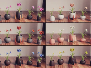 孤挺花的集合植物集合卷 02 3D 模型