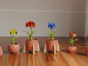 Collection of amaryllis flower Collection Plants Vol 02 3D-Modell