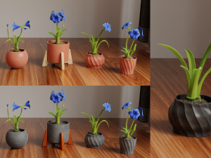 Collection of amaryllis flower Collection Plants Vol 02 3D-Modell