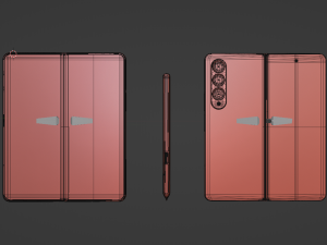 Samsung Galaxy Z Fold 4 3Dモデル