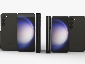 Samsung Galaxy S23 and S23 plus all colors Model 3D
