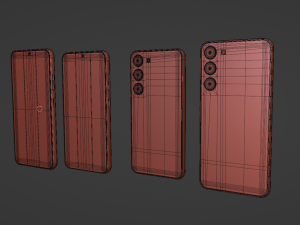 Samsung Galaxy S23 and S23 plus all colors Model 3D