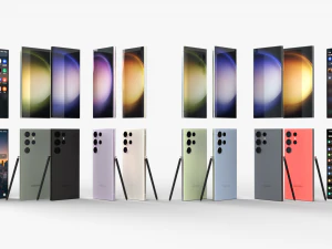 Samsung Galaxy S23 ultra todas as cores Modelo 3D