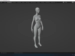 Nackiges M&auml;dchen 3D Modell
