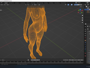 Nack girl Modello 3D