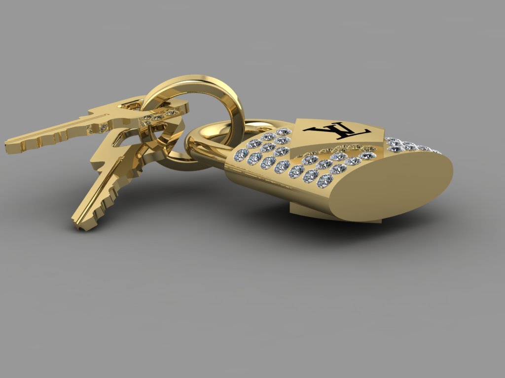Pendant Louis Vuitton Lock | 3D Print Model