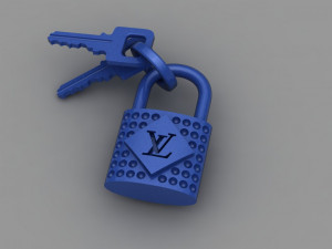 Pendant Louis Vuitton Lock 3D Принт Модель