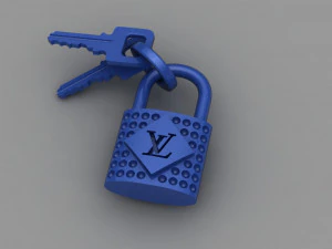 Pendant Louis Vuitton Lock 3D Print Model