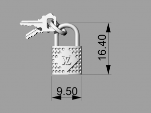 Pendant Louis Vuitton Lock 3D Принт Модель