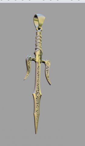 Sword Pendant 3D-Druckmodell .c4d .max .obj .3ds .fbx .stl .blend 