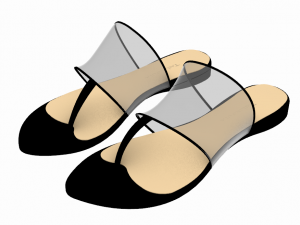 Black sandals Modello 3D