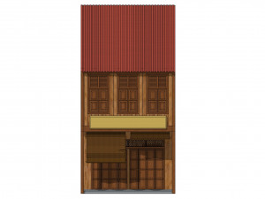 Malaysia Shophouse 1690 3D Model